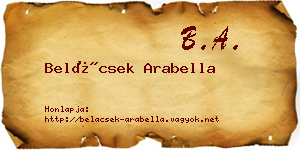 Belácsek Arabella névjegykártya